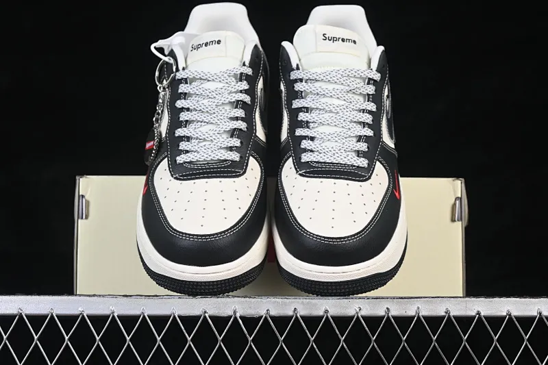 All categories Nk Air Force 1 Air Force series Nk Air Force 1 Low Air Force low-top Nike Air Force 1'07 Low Supreme joint beige black red Air Force 1 low-top casual sneakers DF0188-106